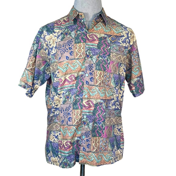 Tori Richard Other - Tori Richards Honolulu Men’s Tropical Print Short Sleeve Button Down Shirt L VGC